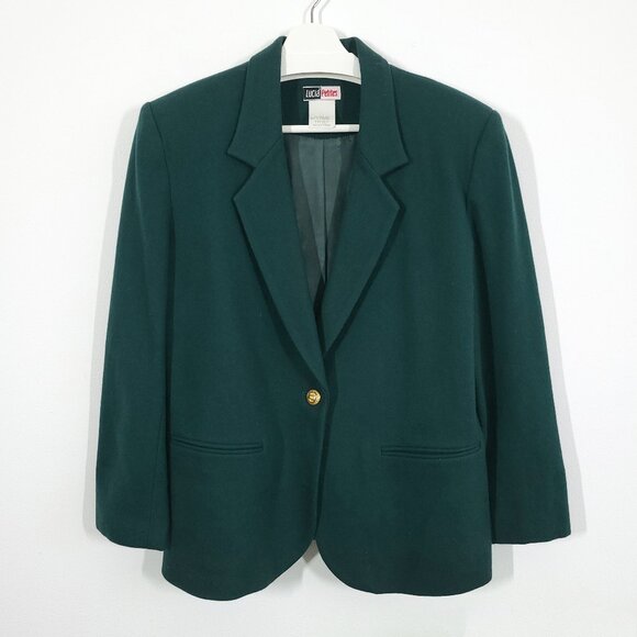 Vintage Green Wool Blend Blazer - Picture 1 of 7